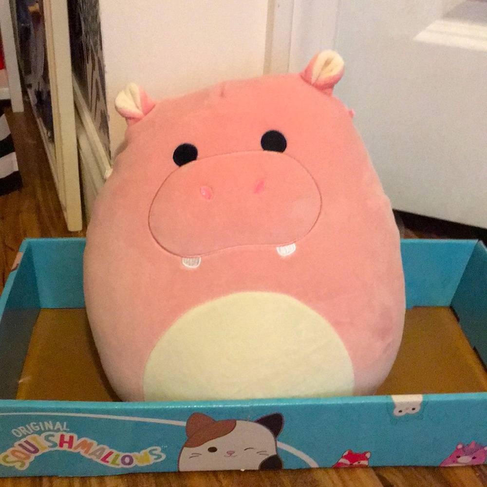 Pink hippo squishmallow